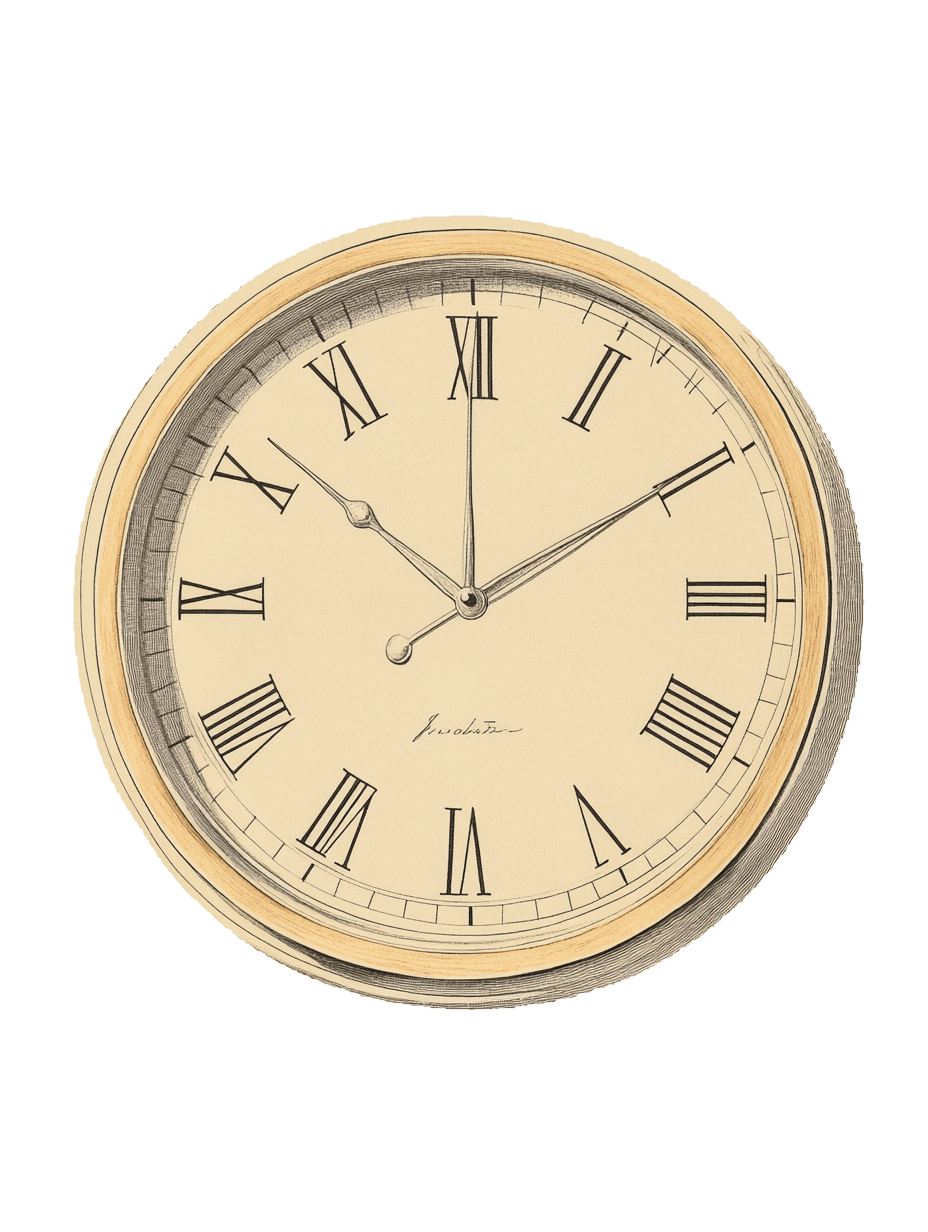 Vintage clock illustration