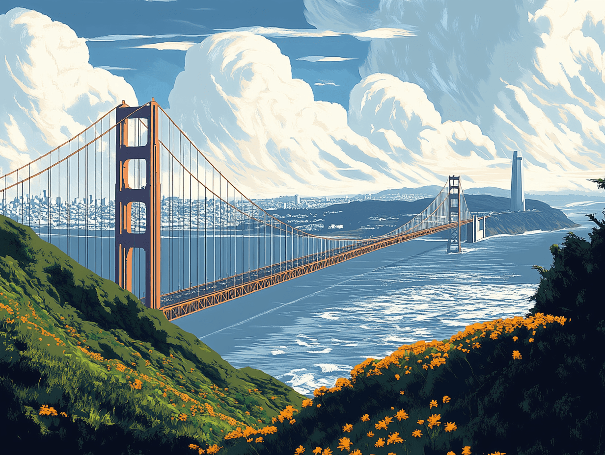 Golden Gate Bridge above the clouds